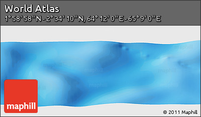 Physical Panoramic Map of the Area around 2° 16' 34" N, 64° 40' 30" E