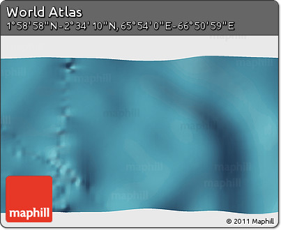Satellite 3D Map of the Area around 2° 16' 34" N, 66° 22' 30" E