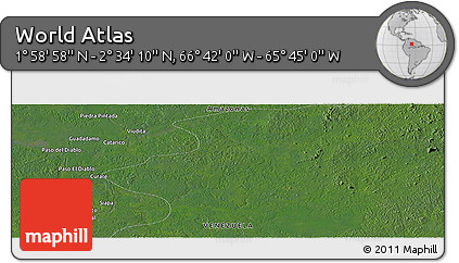 Satellite Panoramic Map of the Area around 2° 16' 34" N, 66° 13' 29" W