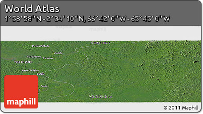 Satellite Panoramic Map of the Area around 2° 16' 34" N, 66° 13' 29" W