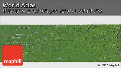 Satellite Panoramic Map of the Area around 2° 16' 34" N, 66° 13' 29" W