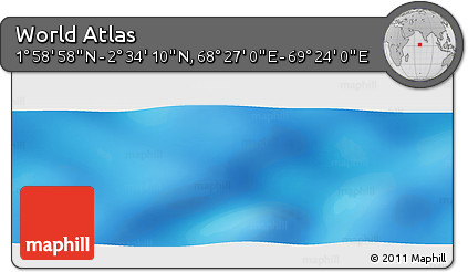 Physical Panoramic Map of the Area around 2° 16' 34" N, 68° 55' 30" E