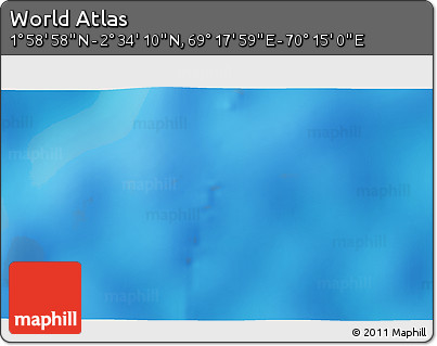 Physical 3D Map of the Area around 2° 16' 34" N, 69° 46' 30" E