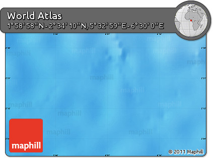 Physical Map of the Area around 2° 16' 34" N, 6° 1' 30" E