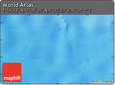 Physical Map of the Area around 2° 16' 34" N, 6° 1' 30" E