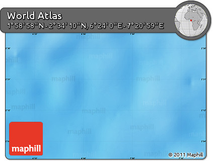 Physical Map of the Area around 2° 16' 34" N, 6° 52' 30" E