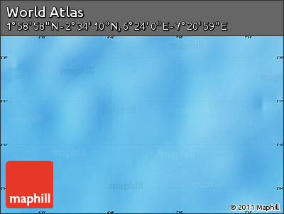Physical Map of the Area around 2° 16' 34" N, 6° 52' 30" E