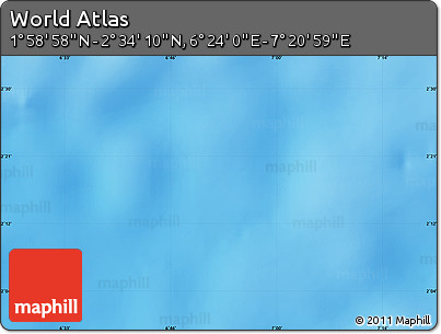 Physical Map of the Area around 2° 16' 34" N, 6° 52' 30" E