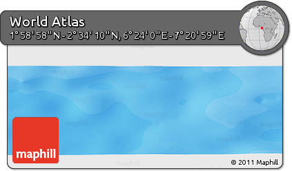 Political Panoramic Map of the Area around 2° 16' 34" N, 6° 52' 30" E