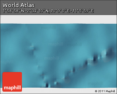 Satellite 3D Map of the Area around 2° 16' 34" N, 70° 37' 30" E