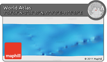 Physical Panoramic Map of the Area around 2° 16' 34" N, 70° 37' 30" E