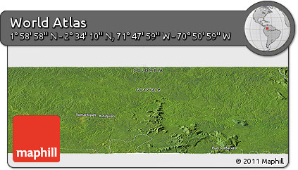 Satellite Panoramic Map of the Area around 2° 16' 34" N, 71° 19' 29" W