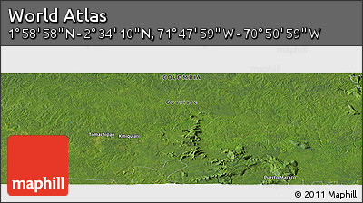 Satellite Panoramic Map of the Area around 2° 16' 34" N, 71° 19' 29" W