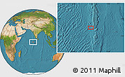 Satellite Location Map of the area around 2° 16' 34" N, 72° 19' 29" E