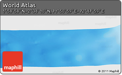 Shaded Relief Panoramic Map of the Area around 2° 16' 34" N, 72° 19' 29" E