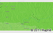 Political 3D Map of the area around 2° 16' 34" N, 72° 10' 30" W