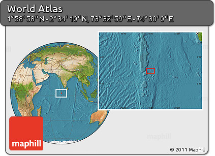 Satellite Location Map of the Area around 2° 16' 34" N, 74° 1' 30" E