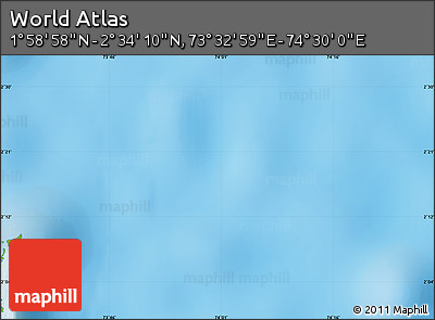 Physical Map of the Area around 2° 16' 34" N, 74° 1' 30" E