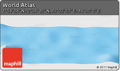 Physical Panoramic Map of the Area around 2° 16' 34" N, 74° 1' 30" E