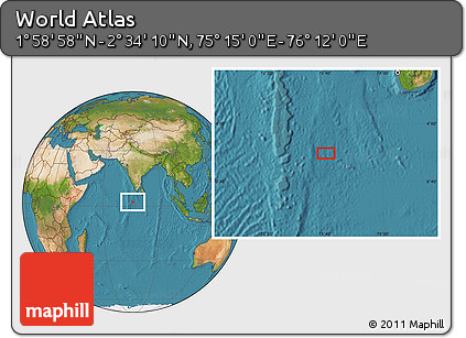 Satellite Location Map of the Area around 2° 16' 34" N, 75° 43' 29" E