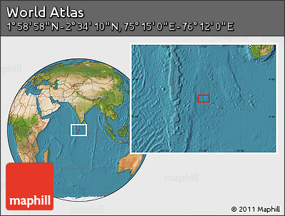 Satellite Location Map of the Area around 2° 16' 34" N, 75° 43' 29" E