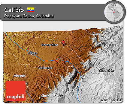 Physical 3D Map of Calibío