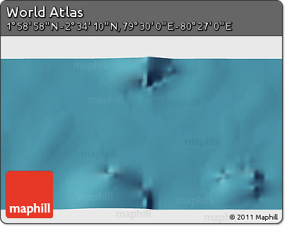 Satellite 3D Map of the Area around 2° 16' 34" N, 79° 58' 29" E