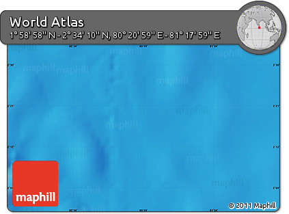 Physical Map of the Area around 2° 16' 34" N, 80° 49' 29" E