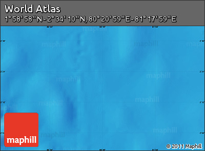 Physical Map of the Area around 2° 16' 34" N, 80° 49' 29" E