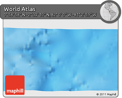 Physical 3D Map of the Area around 2° 16' 34" N, 81° 31' 30" W