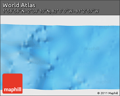 Physical 3D Map of the Area around 2° 16' 34" N, 81° 31' 30" W