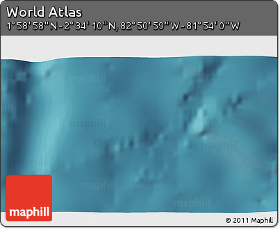 Satellite 3D Map of the Area around 2° 16' 34" N, 82° 22' 30" W