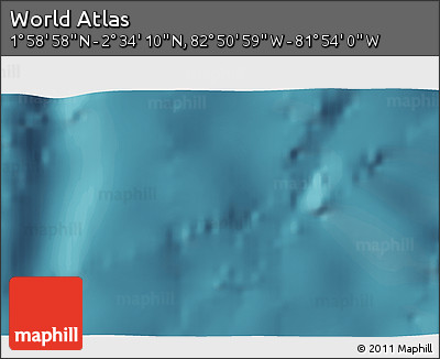Satellite 3D Map of the Area around 2° 16' 34" N, 82° 22' 30" W