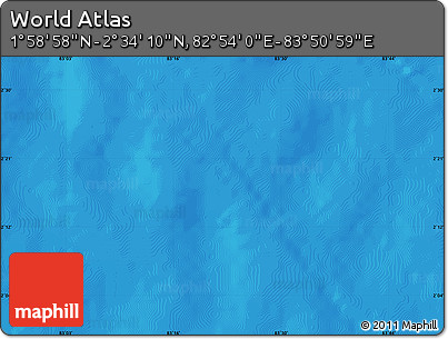 Physical Map of the Area around 2° 16' 34" N, 83° 22' 30" E