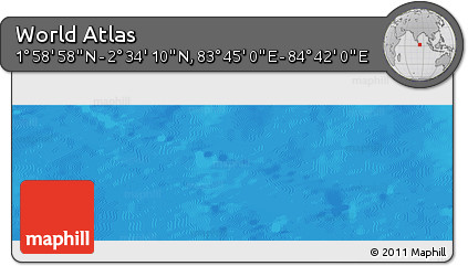 Physical Panoramic Map of the Area around 2° 16' 34" N, 84° 13' 29" E