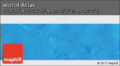 Physical Panoramic Map of the Area around 2° 16' 34" N, 84° 13' 29" E