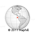 Outline Map of the Area around 2° 16' 34" N, 84° 55' 30" W, rectangular outline