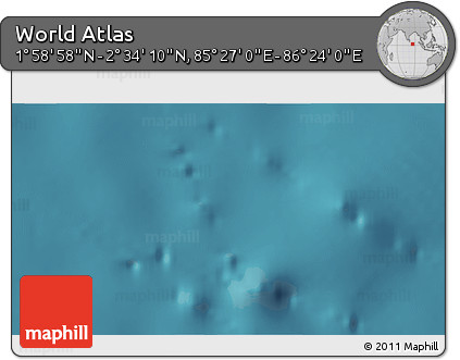 Satellite 3D Map of the Area around 2° 16' 34" N, 85° 55' 30" E