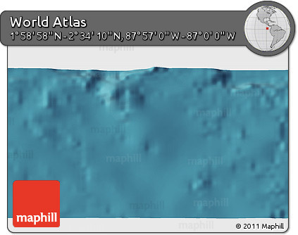 Satellite 3D Map of the Area around 2° 16' 34" N, 87° 28' 29" W
