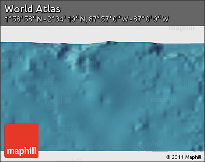 Satellite 3D Map of the Area around 2° 16' 34" N, 87° 28' 29" W