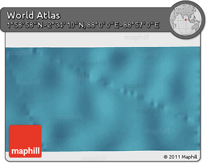 Satellite 3D Map of the Area around 2° 16' 34" N, 88° 28' 29" E