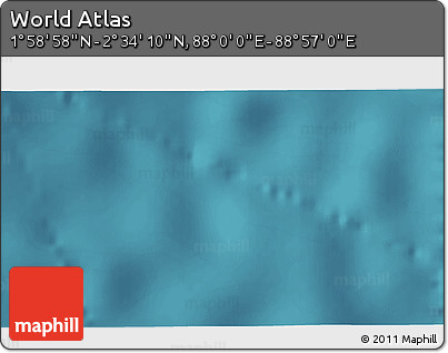 Satellite 3D Map of the Area around 2° 16' 34" N, 88° 28' 29" E