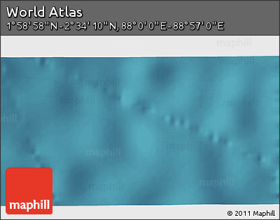Satellite 3D Map of the Area around 2° 16' 34" N, 88° 28' 29" E