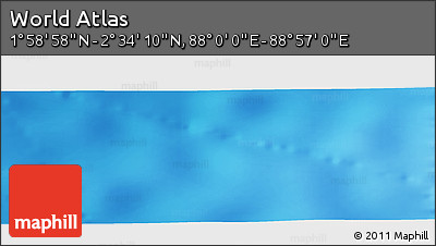 Physical Panoramic Map of the Area around 2° 16' 34" N, 88° 28' 29" E
