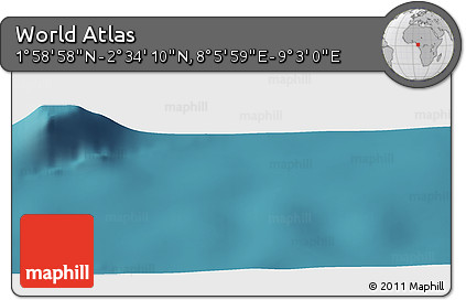 Satellite Panoramic Map of the Area around 2° 16' 34" N, 8° 34' 29" E