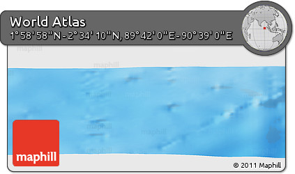 Physical Panoramic Map of the Area around 2° 16' 34" N, 90° 10' 30" E