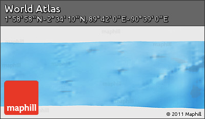Physical Panoramic Map of the Area around 2° 16' 34" N, 90° 10' 30" E