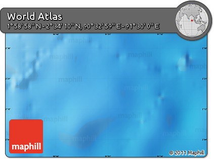 Physical Map of the Area around 2° 16' 34" N, 91° 1' 30" E