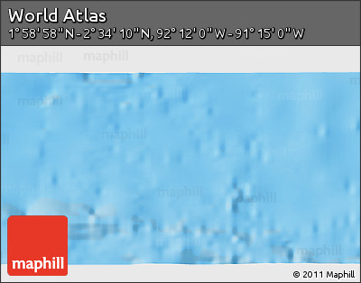 Physical 3D Map of the Area around 2° 16' 34" N, 91° 43' 29" W