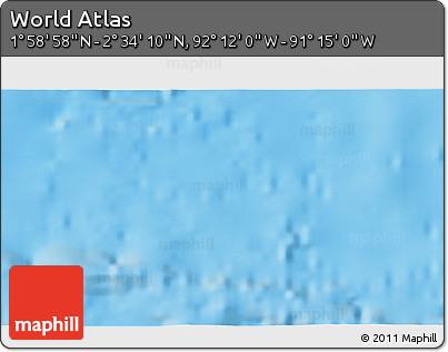 Physical 3D Map of the Area around 2° 16' 34" N, 91° 43' 29" W